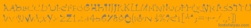 InvasionLtWilhelm-Schriftart – Graue Schriften auf orangefarbenem Hintergrund