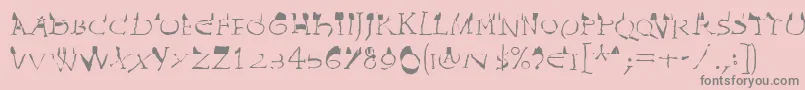 InvasionLtWilhelm Font – Gray Fonts on Pink Background