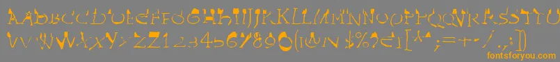 InvasionLtWilhelm-Schriftart – Orangefarbene Schriften auf grauem Hintergrund