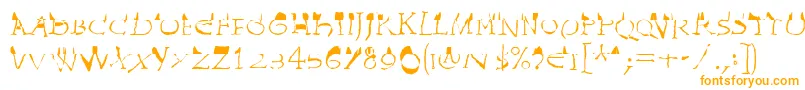 InvasionLtWilhelm Font – Orange Fonts on White Background