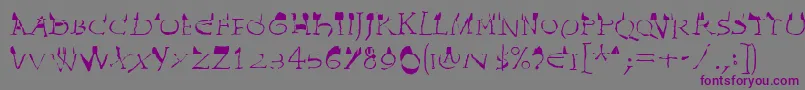 InvasionLtWilhelm Font – Purple Fonts on Gray Background