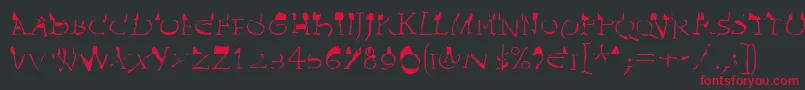 Weitere Informationen zur InvasionLtWilhelm-Schriftart InvasionLtWilhelm-Schriftart – Rote Schriften auf schwarzem Hintergrund
