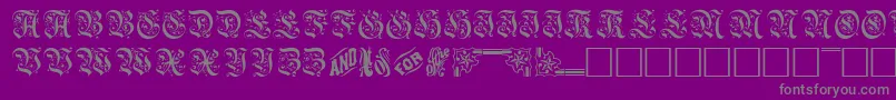 Griffintwoplain-Schriftart – Graue Schriften auf violettem Hintergrund