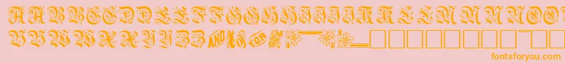 Griffintwoplain Font – Orange Fonts on Pink Background