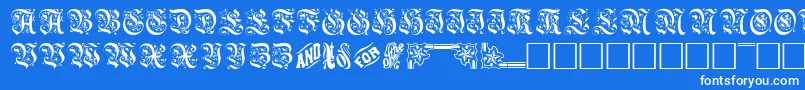 Griffintwoplain Font – White Fonts on Blue Background