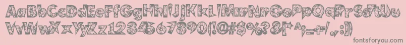 Clockwork Font – Gray Fonts on Pink Background