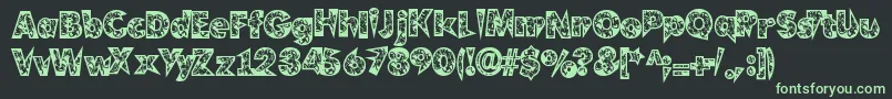 Clockwork Font – Green Fonts on Black Background