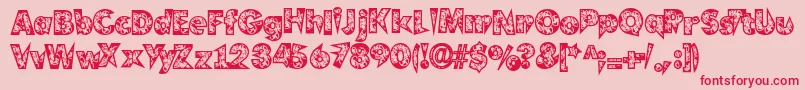 Clockwork Font – Red Fonts on Pink Background