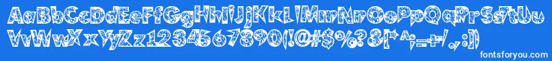 Clockwork Font – White Fonts on Blue Background