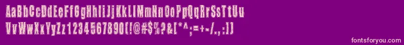 Takapiru Font – Pink Fonts on Purple Background