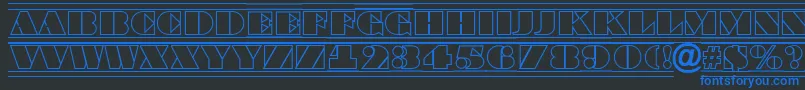 BraggatitulotldcfrRegular Font – Blue Fonts on Black Background