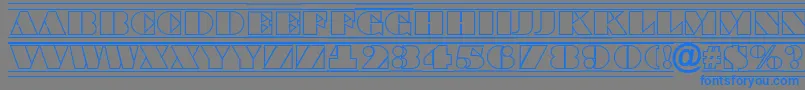 BraggatitulotldcfrRegular Font – Blue Fonts on Gray Background