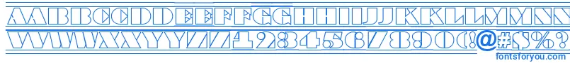 BraggatitulotldcfrRegular Font – Blue Fonts on White Background