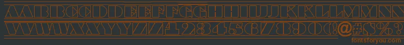 BraggatitulotldcfrRegular Font – Brown Fonts on Black Background