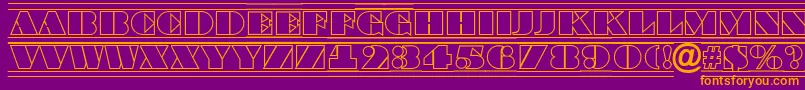 BraggatitulotldcfrRegular Font – Orange Fonts on Purple Background