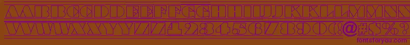 BraggatitulotldcfrRegular Font – Purple Fonts on Brown Background