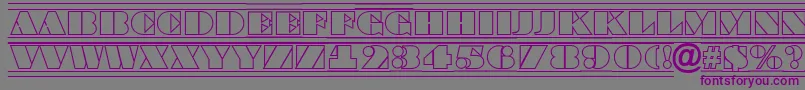 BraggatitulotldcfrRegular Font – Purple Fonts on Gray Background