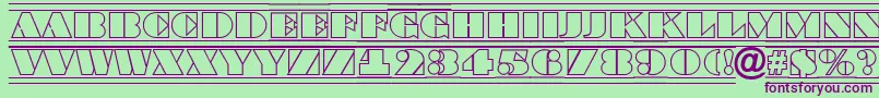 BraggatitulotldcfrRegular Font – Purple Fonts on Green Background