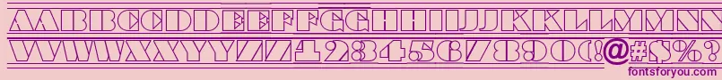 BraggatitulotldcfrRegular Font – Purple Fonts on Pink Background