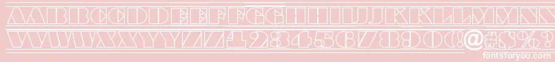 BraggatitulotldcfrRegular-Schriftart – Weiße Schriften auf rosa Hintergrund