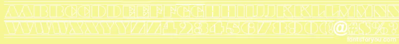 BraggatitulotldcfrRegular Font – White Fonts on Yellow Background