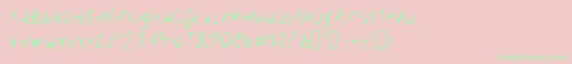 Toothpixssk Font – Green Fonts on Pink Background