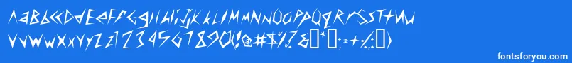 フォントToothpixssk – 青い背景に白い文字