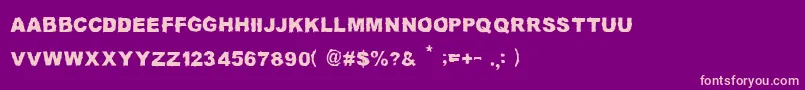 Saveoursoulssaji Font – Pink Fonts on Purple Background