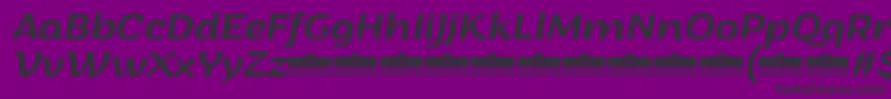 Шрифт ArturoItalicTrial – чёрные шрифты на фиолетовом фоне