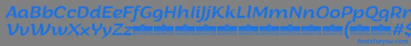 ArturoItalicTrial Font – Blue Fonts on Gray Background