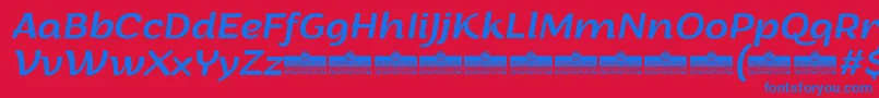 ArturoItalicTrial Font – Blue Fonts on Red Background