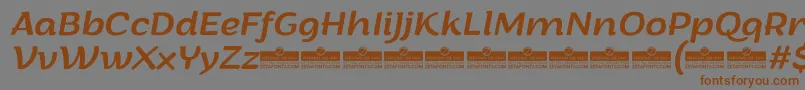 ArturoItalicTrial-Schriftart – Braune Schriften auf grauem Hintergrund