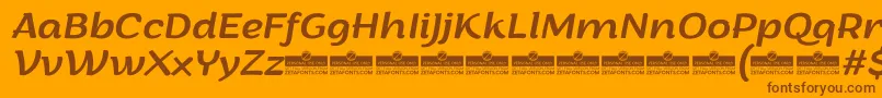 ArturoItalicTrial Font – Brown Fonts on Orange Background