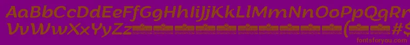 ArturoItalicTrial Font – Brown Fonts on Purple Background