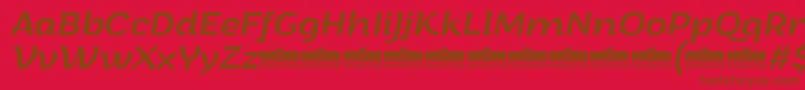 ArturoItalicTrial-fontti – ruskeat fontit punaisella taustalla
