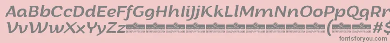 ArturoItalicTrial Font – Gray Fonts on Pink Background