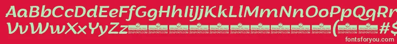 ArturoItalicTrial Font – Green Fonts on Red Background