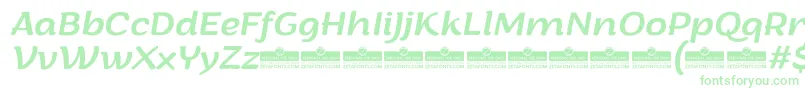 Шрифт ArturoItalicTrial – зелёные шрифты