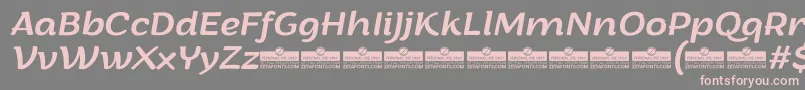 Шрифт ArturoItalicTrial – розовые шрифты на сером фоне