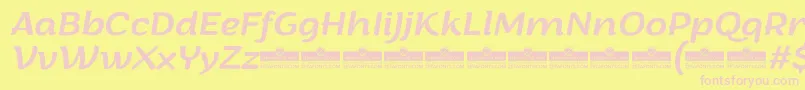 ArturoItalicTrial Font – Pink Fonts on Yellow Background