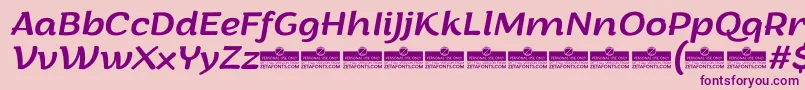 ArturoItalicTrial Font – Purple Fonts on Pink Background