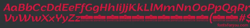 ArturoItalicTrial Font – Red Fonts on Black Background