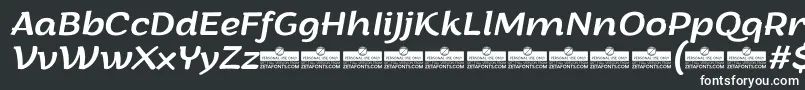 ArturoItalicTrial-fontti – valkoiset fontit mustalla taustalla