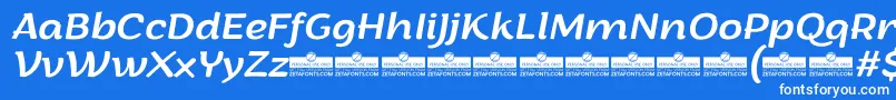 fuente ArturoItalicTrial – Fuentes Blancas Sobre Fondo Azul