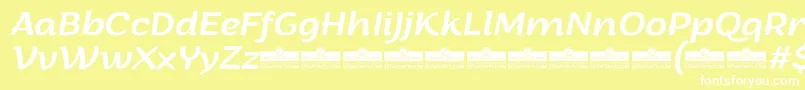 ArturoItalicTrial Font – White Fonts on Yellow Background