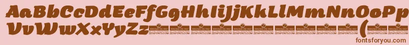 ArturoHeavyitalicTrial Font – Brown Fonts on Pink Background