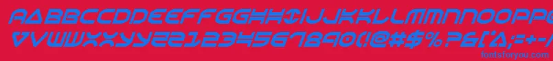 Oberoncondital-fontti – siniset fontit punaisella taustalla