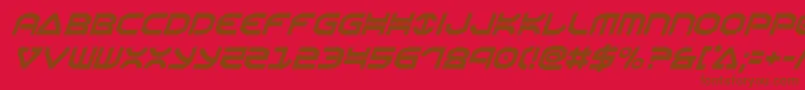 Oberoncondital Font – Brown Fonts on Red Background