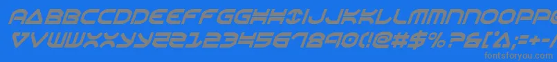Oberoncondital Font – Gray Fonts on Blue Background