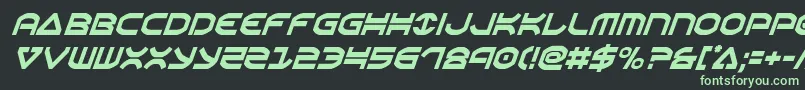 Oberoncondital Font – Green Fonts on Black Background
